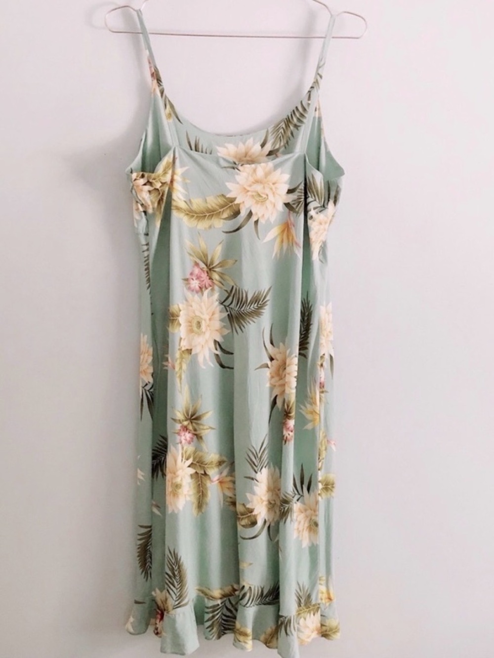 Two Palms Light Green Floral Midi Slip Dress - Picture 2 of 10